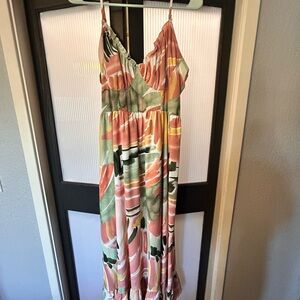 Colorful Strappy Maxi Dress